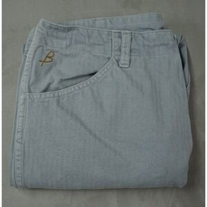 Birdwell Beach Britches Mens 36x29 Pants Blue Herringbone Chino